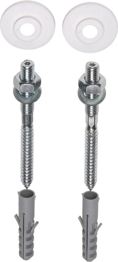 Plieger Wastafel bevestigingsset van 2 - M10x110mm - Met plug