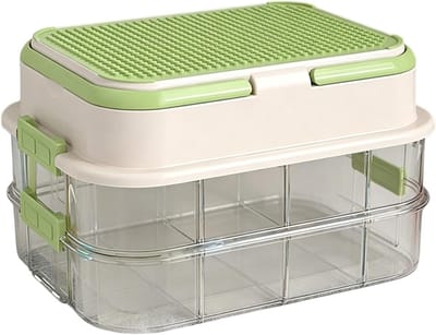Speelgoed Opbergdoos - Blokkenbak Organizer - Speelgoed Sorteren - Stapelbaar Ontwerp - 32 x 23 x 22 cm - Veelkleurig