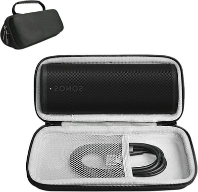 Draagbare Beschermhoes voor Sonos Roam 2 - Stevige Opbergtas voor Reizen en Bescherming - Zwart