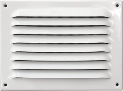 Weerbeschermingsrooster - Ventilatierooster - Ventilatie - Met insectenhor - 200 x 150 mm - Wit