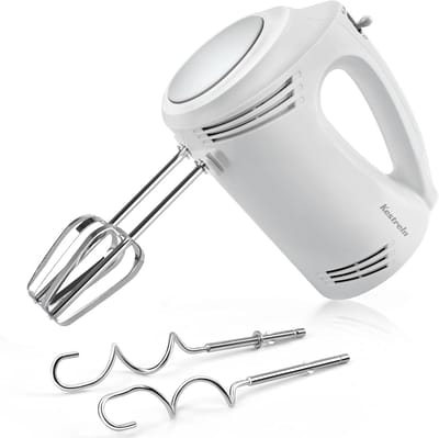 Elektrische Handmixer - Keukenmixer - Bakken en Koken - Lichtgewicht Design - 196 x 158 x 103 cm - Wit