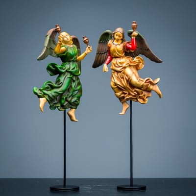 Parastone- Twee engelenbeelden - Rafaël Santi (1483-1520) - beelden - Engelen - Collectie item