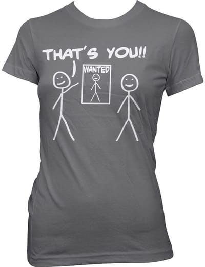 Hybris That's You Wanted Girly T-shirt voor dames, donkergrijs