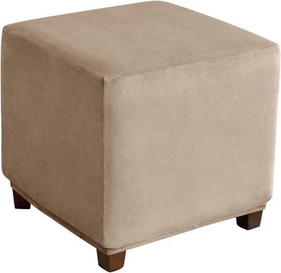 Voetenbankhoezen - Poefbeschermers - Meubels Beschermen - Volledige Bescherming - 68-81cm - Taupe