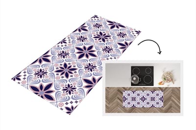 Keukenloper - Loper keuken - Bloemen - Luxe - Design - 120x50 cm - Keukenloper vinyl