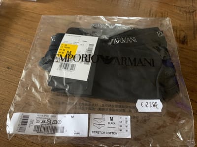 Emporio Armani Brazilian Brief Zwart maat M