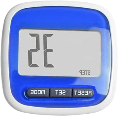 Zak Pedometer - Stappenteller - Wandel Motivatie - Groot LCD Scherm - 8x5x5 cm - Blauw