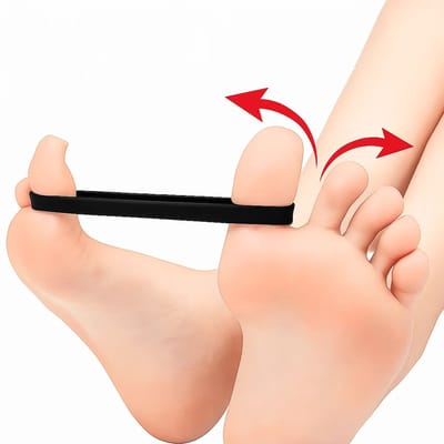 Elastische Teen Spreider I Elastische Teen Stretcher I Orthopedische Training I Hallux Valgus Teencorrector I Grote Teen Recht Maken I Zwart