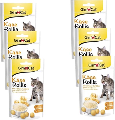 Gimcat Kaas Rollis - Kattensnack - 6 x 40 g