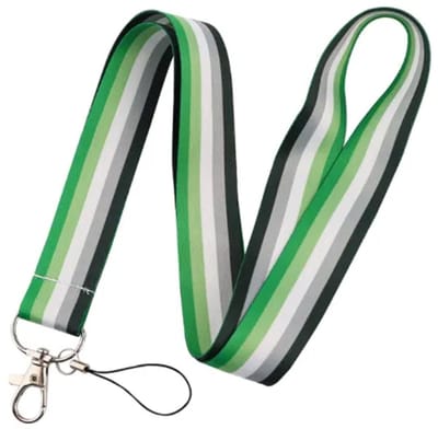 Travel Cords - Keycord Groen Gestreept - stevig lanyard - sleutelhanger - sleutelkoord - met telefoonkoord - sleutels