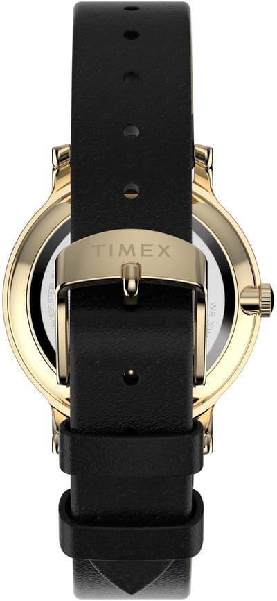 Timex Transcend Analoog Horloge Zwart Case: 100% Low Lead Brass | Armband: 100% Leather 34 mm TW2V92600AJ