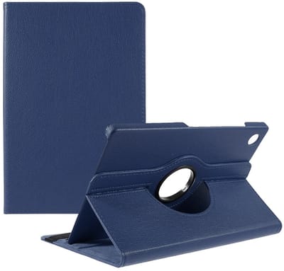 Hoes 360° Draaibare Book Case Paars Geschikt voor Samsung Galaxy Tab A9 Blauw