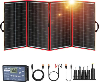 Zonnepanelen - Zonnepanelen compleet pakket - Opvouwbaar - 100W - Zonnepaneel set - Monokristallijn Zonnepaneel - 12V controller- Daglichtpaneel - Zonnepaneel camper