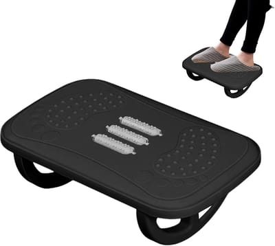 Voetensteun Bureau - Voetenbankje Ondersteuning - Comfortabel Zitten - Dynamische Beenbeweging - 37.5 x 23 cm - Zwart