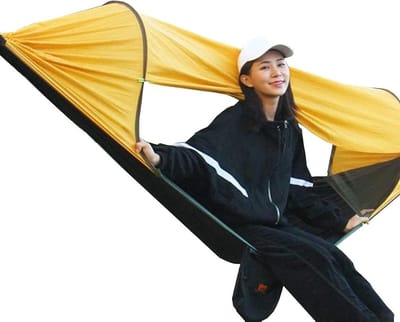 Dubbele Kampeerhangmat - Parachutehangmat Klamboe - Buiten Ontspannen - Automatisch Pop-up - 200 Kg Draagvermogen - Groen