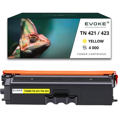 Evoke Compatibele Toner voor Brother Tn421 Tn-421 Tn423Y Tn-423Y Tn423 Tn-423 Geel 4000 Pagina's Dcp-L8410Cdw Mfc-8690Cdw Mfc-8900Cdw