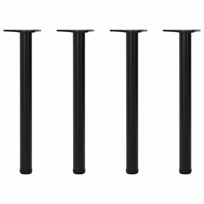 vidaXL - Tafelpoten - in - hoogte - verstelbaar - zwart - 710 - mm - 4 - st