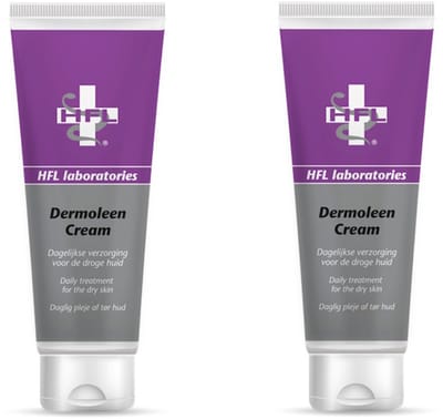 HFL - dermoleen cream - voetverzorging - hyrdratatie van de droge huid - duopack - 2x125 ml