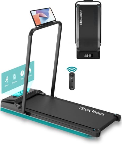 TibaGoods Loopband Inklapbaar - 1 t/m 8 km/h - Hardloopband - Walking pad - Hometrainer - Wandelband voor thuis - Treadmill - Sport - Hardlopen - 130kg