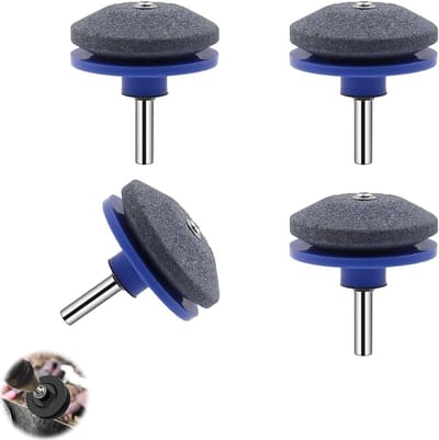 Mes slijper voor grasmaaierbladen, elektrische handboor en tuingereedschap, 4-delige set voor optimale snijkracht en gebruiksgemak