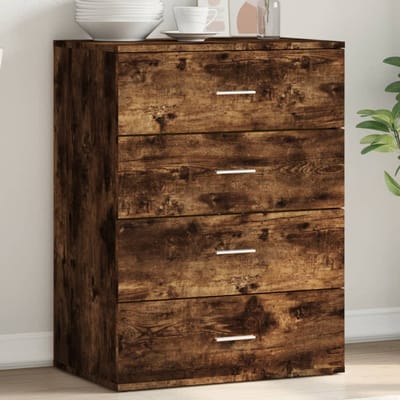 vidaXL - Dressoir - 60x39x80 - cm - bewerkt - hout - gerookt - eikenkleurig