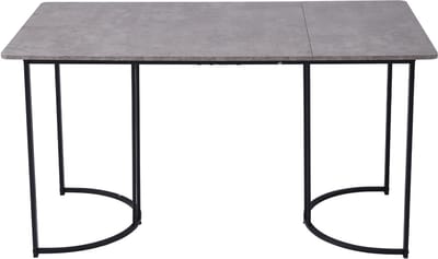 Marmerlook-MDF-Eetgroep-140x80cm-Verstelbare-Poten-Hoge-Draagkracht