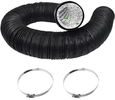 Afvoerslang 100 mm - Flexibele Aluminium Ventilatieslang voor HVAC, Droger en Afvoerventilator 3 m