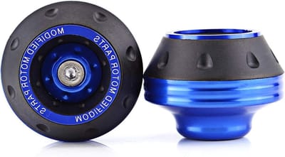 Voorvork Valbescherming - Frame Sliders - Motor Beschermen - CNC Aluminium - 1 Paar - Blauw