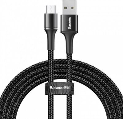 Baseus Halo Series Quick Charge Micro-USB Lichtgevende Kabel 2m Zwart