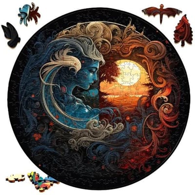 Aardse Scenery Rond Puzzel Kunst Onderscheidend Vormgegeven Stukken Speelgoed ideaal voor Volwassenen Kerstmis verjaardag Landschapsvorming Cadeau W14437WW-