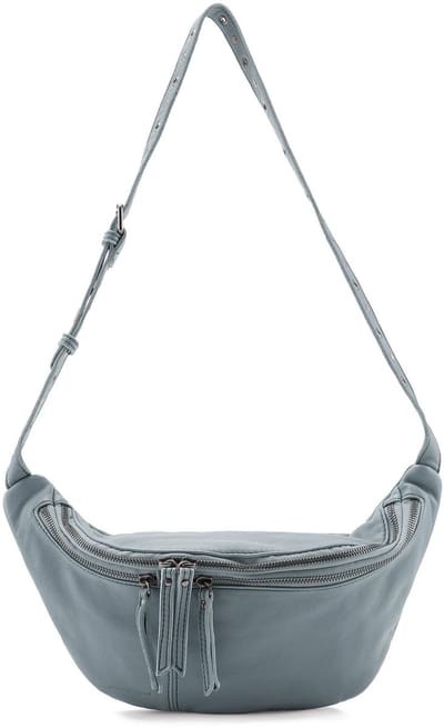 FREDsBRUDER Leren Schoudertas Gordeltas Me and My Bag Beltbag Dusty Blue Lichtblauw
