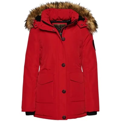 Superdry - Everest parka met capuchon van imitatiebont - Dames - Gewatteerde jassen