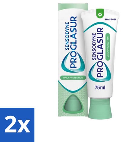 2 x Sensodyne - Tandpasta - ProGlasur Daily Protection - Dagelijkse Bescherming - 75 ml - Tandpasta - Tandglazuur - Tanderosie - Fluoride - Gevoelige Tanden
