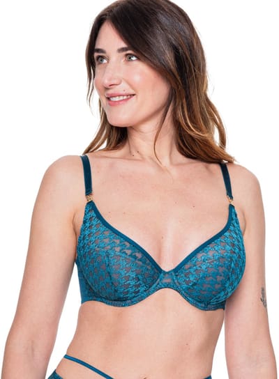 Louisa Bracq Tailor Plunge BH Neon Botanica Blauw 85 C