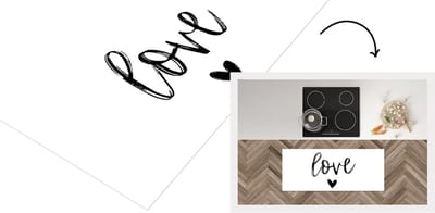 Keukenloper - Loper keuken - Love - Quotes - Spreuken - 120x50 cm - Keukenloper vinyl