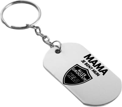 Akyol - mama jij bent mijn aller grootste held sleutelhanger - Mama - familie - cadeau - 54 x 29mm