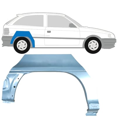 Reparatiepaneel achterspatbord voor Opel Astra F 1991-2002 / Rechts