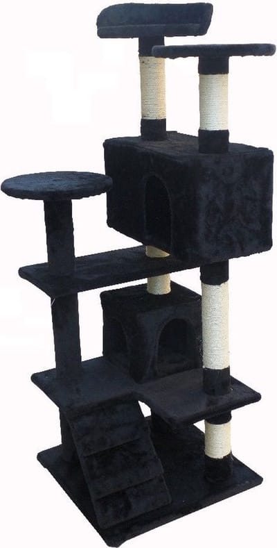 Topmast Krabpaal - Kattenpaal - Mickey - 50 x 50 x 132 cm - zwart