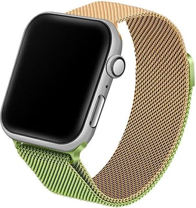 Beline Apple Watch Stalen band 42/44/45/49mm groen/goud groen/goud