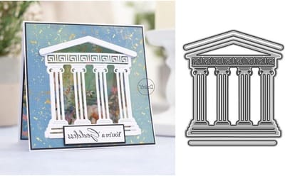 Snijmal Architectuur - Papier Stans Set - Kaarten Maken - Koolstofstaal Materiaal - Zie Afbeelding - Zilver