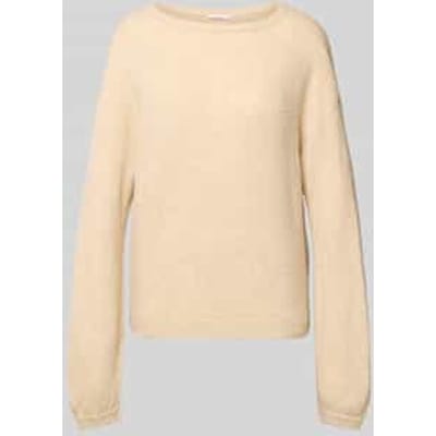 Relaxed fit gebreide pullover met mix van mohair en wol model 'Pemine'