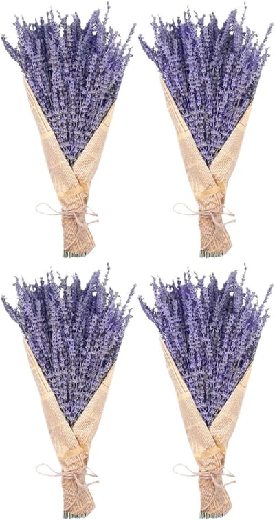 4 Bundels Gedroogde Lavendel - 280-300 Stelen - 40 cm - Natuurlijk & Parfum