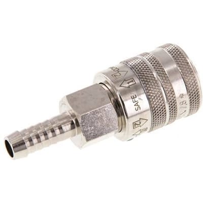 Vernikkeld Messing DN 7.8 Safety Luchtkoppeling Snelkoppeling 9 mm Slangpilaar