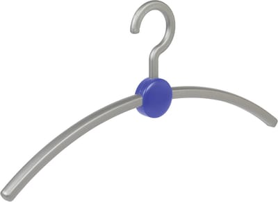 De Kledinghanger Gigant - Garderobehanger - Jassenhanger - Volwassenen - 708230 - 24 Stuks - Point - Kunststof - Zilver - Blauw - 45 cm - Kledinghanger - Kleerhanger (708230/24)