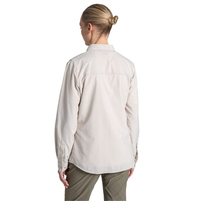 Craghoppers Dames Loukkos Nosilife Langsleeve Shirt (Oyster)