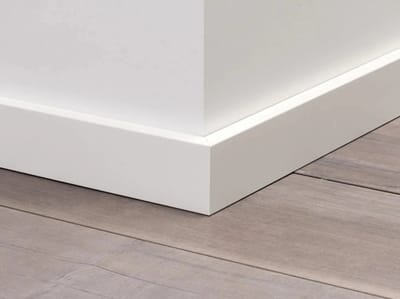 MDF Moderne plint 55x12 voorgelakt RAL 9016