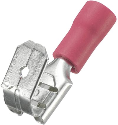 TRU COMPONENTS 1572129 Platte stekker (female) Met vertakking Insteekbreedte: 6.4 mm Insteekdikte: 0.8 mm 180 ° Deels g