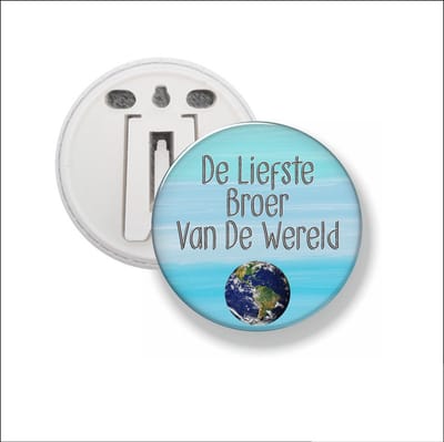 Button Met Clip 58 MM - De Liefste Broer Van De Wereld