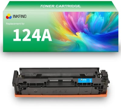 INKFIND 124A (Q6001A) Cyaan tonercartridge compatibel met HP 124A (Q6001A) Cyaan en Canon Cartridge 707 Cyaan - 1-pack Cyan