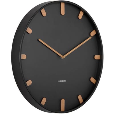 Karlsson Wandklok Grace - Zwart - Ø40cm - Wandklok Modern